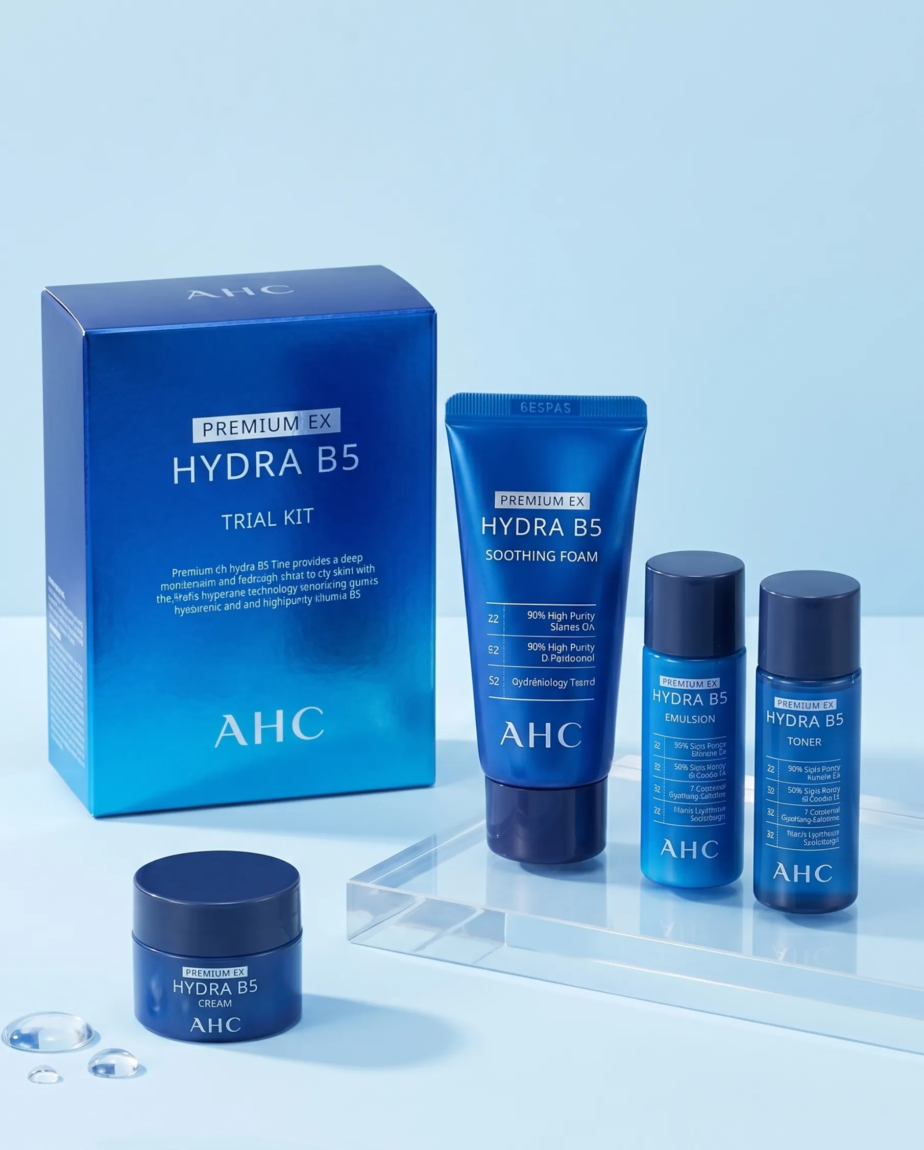 AHC Premium EX Hydra B5 Trial Kit, 4items /Чийгшүүлэх сет бүтээгдэхүүн ...